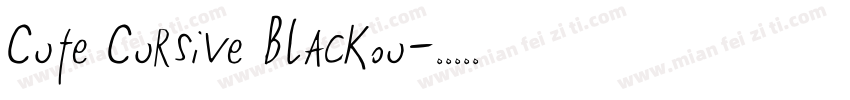 Cute Cursive Blackou字体转换